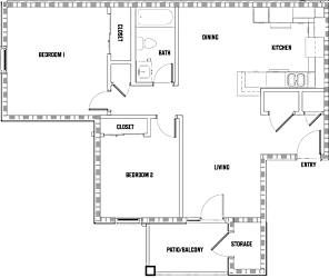 a blueprint of a floor plan of a house