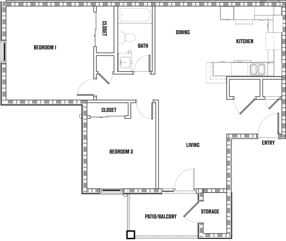 Floor Plan  a blueprint of a floor plan of a house