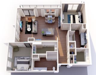 B2 Floor Plan at Presidium Revelstoke, Texas, 76131