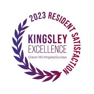 the logo for the kingsley excellence 2013 residency in purple on a black background