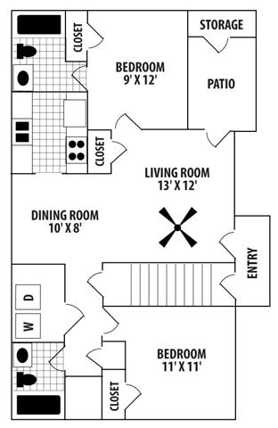 Floor Plan  The Princeton - Garden/Loft