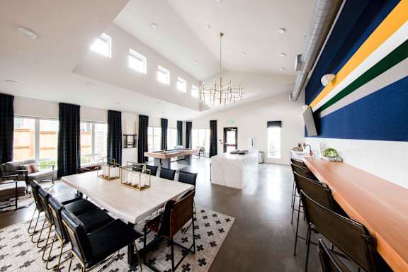 Clubhouse common area at Heather Lodge Apartments, Happy Valley, 97015
