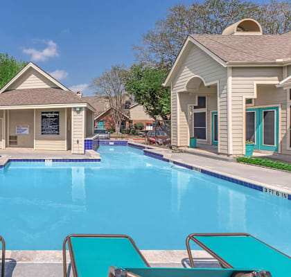 the swimming pool at the villas at canyon ridge at Tranquility Grove, Texas