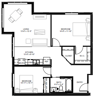 East Side Apartments Floorplan, St. Paul, Minnesota