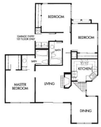 3 Bed 2 Bath A Floor Plan at Elevate at Discovery Park, Arizona, 85283