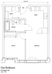  Floor Plan 1 Bedroom B