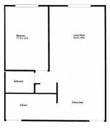  Floor Plan 1 Bedroom