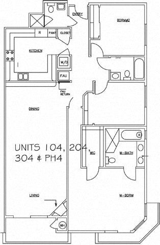 Units 104, 204, 304, PH4