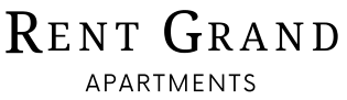 A black and white image with the words "Rent Grand Apartments" written on it.