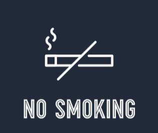 the logo of no smoking with a cigarette