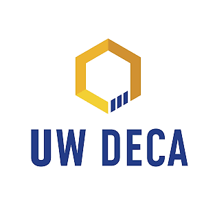 a logo for a company called uw deca