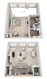 D_2100 Combined Floor Plan at Artisan Apartments & Shops, Austin, TX 78729