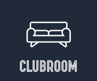 an icon of a couch with the word clubhouse