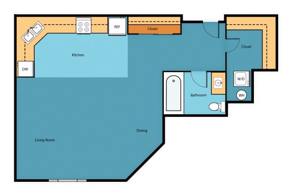 AB0x1 Floor Plan at Arabella Apartment Homes, Washington, 98155