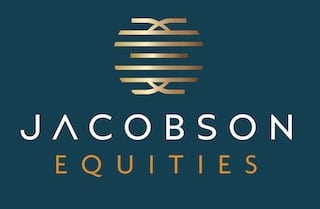 The image is a logo of Jacobson Equities.