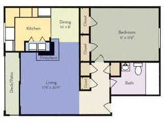 1 bedroom 1 bathroom floor plan