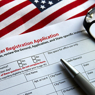 a resume with an american flag in the background at The Terminal Tower Residences Apartments, Ohio, 44113