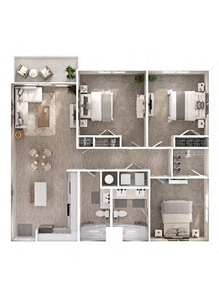a 4 bedroom floor plan of a 2100 sq ft