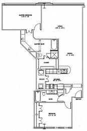 9B3 Lofts Floor Plan at The Landmark Apartments, Texas