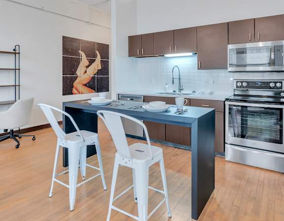 The Kirby apartment kitchen