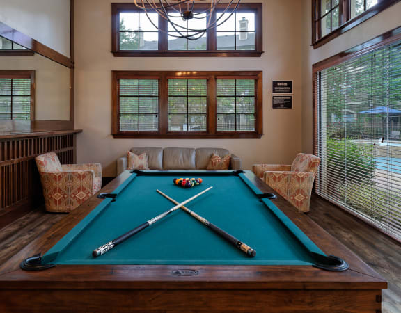 The Estates at River Pointe billiards table