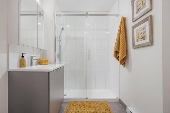 Bathroom at Lynk De la Savane Apartments, Montreal