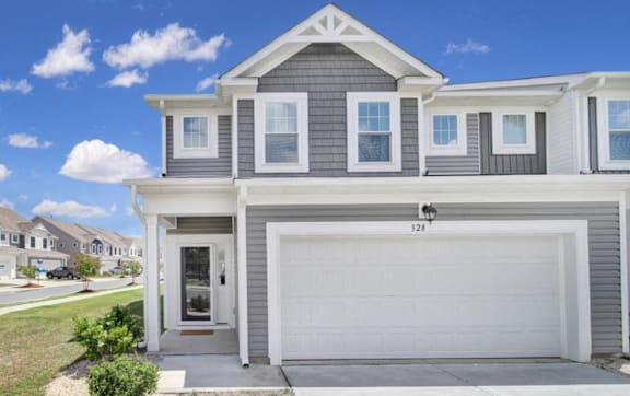 new constructed townhome rental in charlotte nc with attached two car garage. 