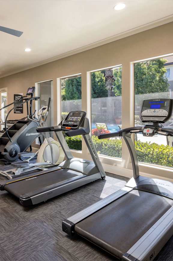 Fitness treadmills at Vintara Apartments in Murrieta CA