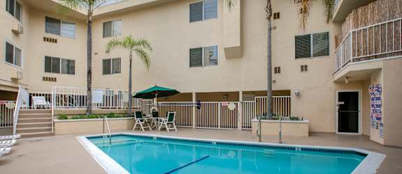 Apartment Building Pool in Los Angeles