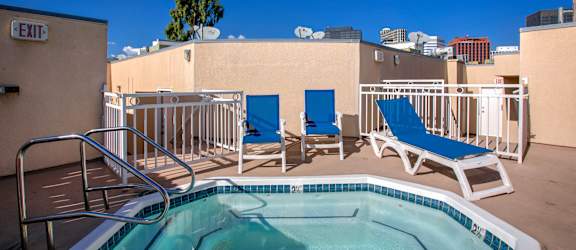Apartment Building Pool in Los Angeles