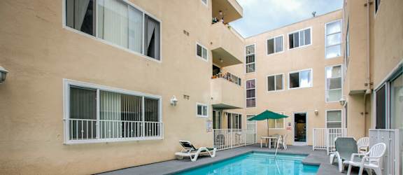 Apartment Building Pool in Los Angeles
