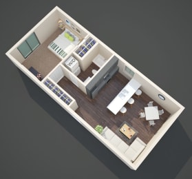 Claxter Park One Bedroom One Bathroom Floor Plan