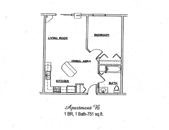  Floor Plan 1 Bedroom 1 Bathroom