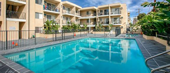 Apartment Building Pool in Los Angeles