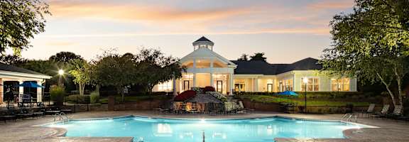Twilight Pool at Abberly Green Apartment Homes, Mooresville, North Carolina