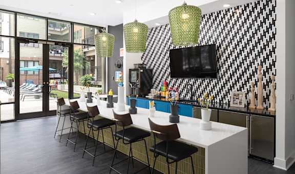 Large Clubhouse with Coffee Bar, TV Lounge & Outdoor Access