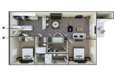 Two-Bedroom Flat at Barrington Apartments, Greenwood, SC, 29649