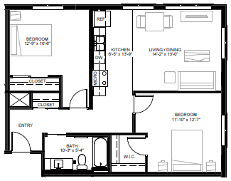 East Side Apartments Floorplan, St. Paul, Minnesota