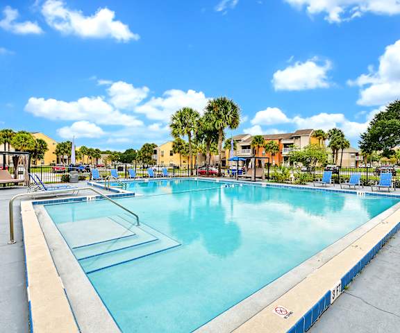 take a dip in the resort style pool