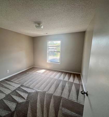 an empty room with a window