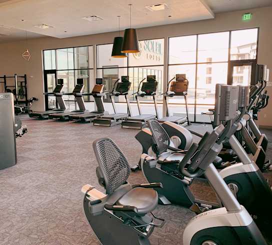 Fully Equipped Fitness Center at Soleil Lofts Apartments, Herriman, UT, 84096