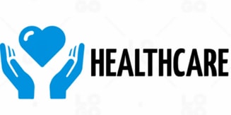 a picture of the health care logo with hands and a heart