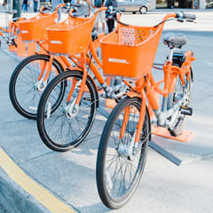 Nike bicycles available for rent