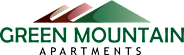 The image is a logo for Green Mountain Apartments.