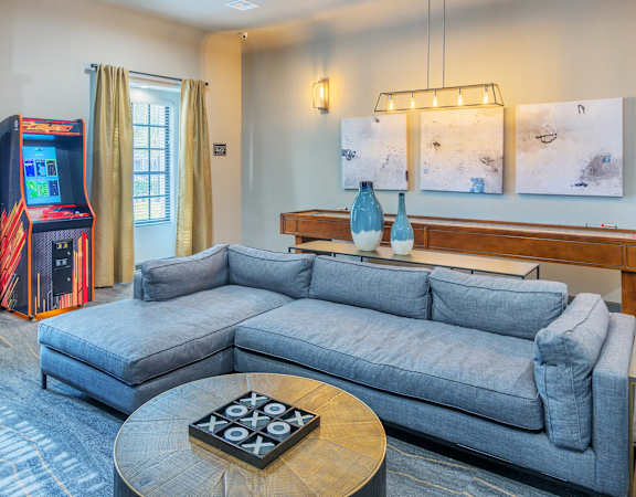 Lodge at Cypresswood Apartments clubhouse game room