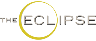The Eclipse apartment homes logo with a yellow circle around it.