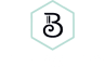 a green hexagon shaped logo with the number three