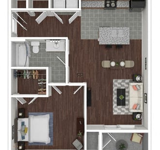Floor Plan  1X1 floor plans available at The Reserve at Quail North