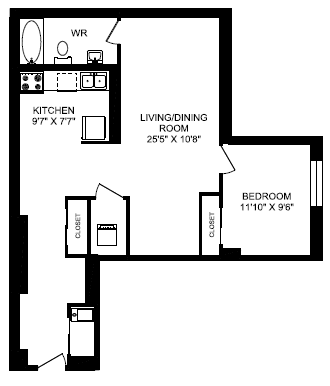 One Bedroom Floor Plan