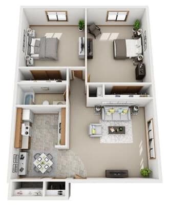 2 bedroom apt floor plan for rent